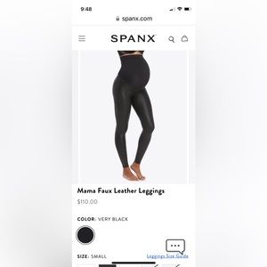 BUNDLE SPANX MAMA. Mama Faux Leather Leggings (worn twice) + four sets of tights